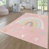 Rainbow  Carpet Mat Rug with Modern  Abstract Minimalist Pattern Home Decoration for Living Room Bedroom Non-slip Indoor Rug