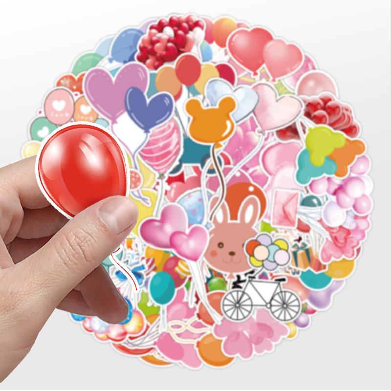 50Pc Holiday Balloons Stickers Skateboard Stickers Extreme Sports Stickers Trolley Case Guitar Mug Notebook Trend Stickers