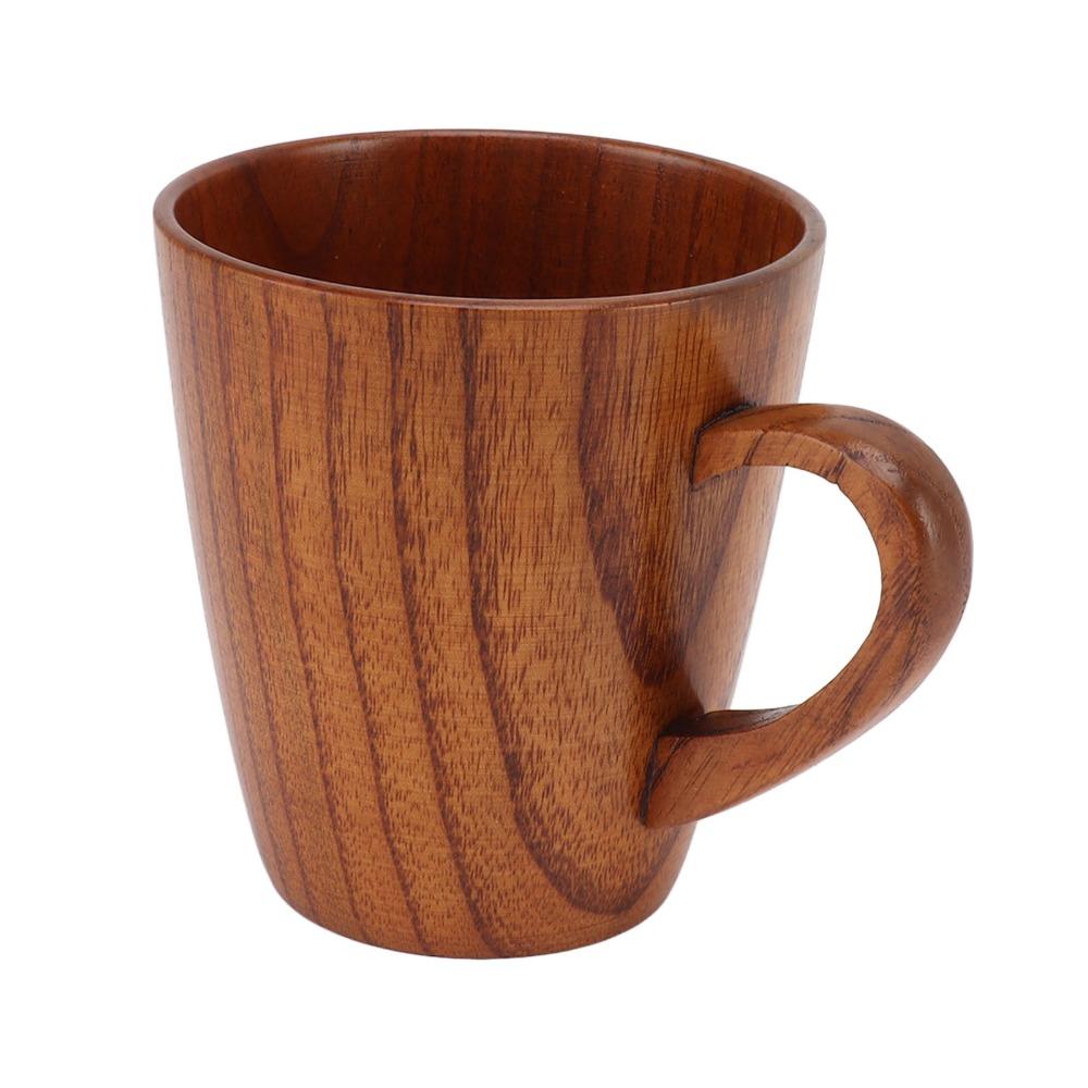 Safe Solid Wood Teacups Multifunctional Wooden Wine Mug Durable Wooden Mugs  Drinking Coffee