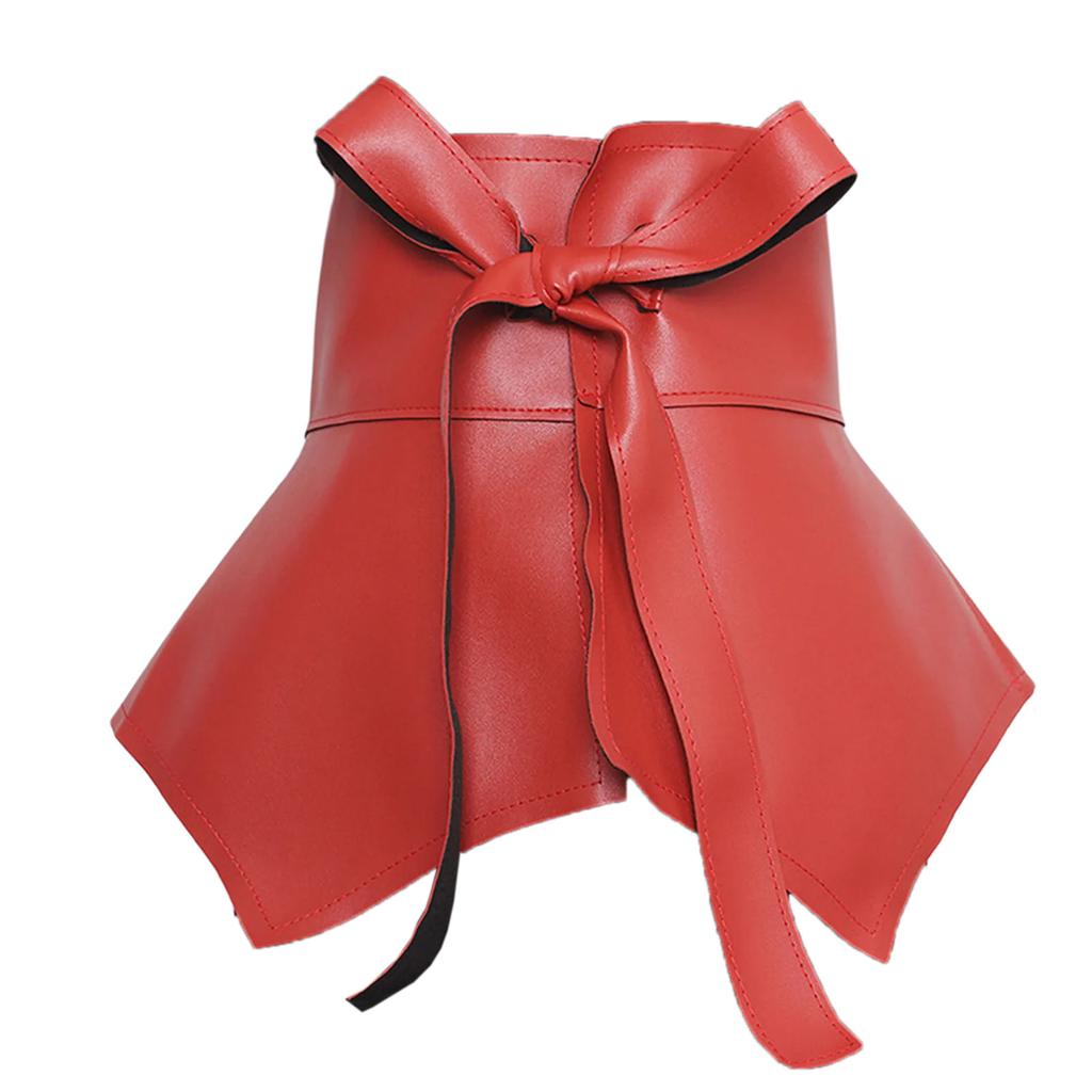Peplum Waist Cincher Elegant Chain for Dress Elastic Ruffle Waistband Trendy Underbust Waist Chain Wide Belt