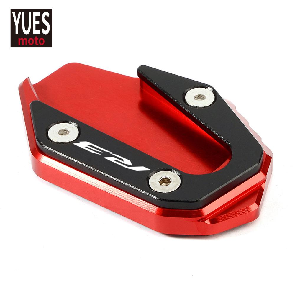 Motorcycle Accessories CNC Aluminum Side Stand Kickstand Extension Enlarger Plate stands For YAMAHA YZF R3 ABS 2015-