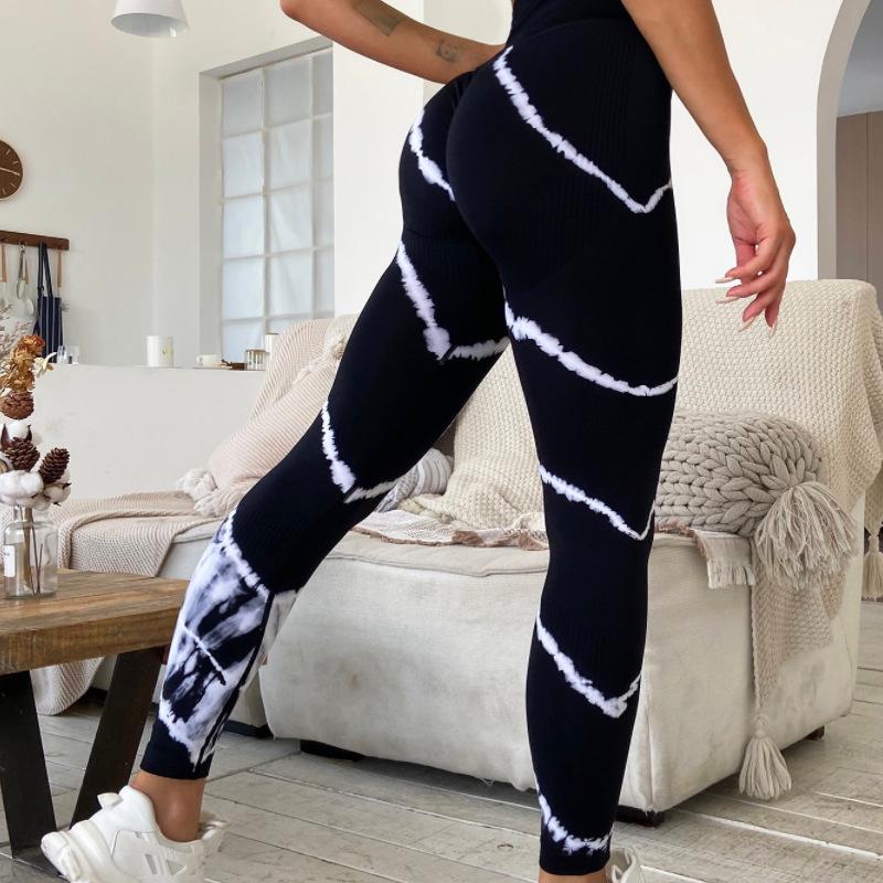 Women's High Waist Tie-Dye Yoga Pants - Seamless, Hip-Lifting, Summer Fitness Leggings