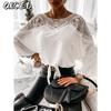 Women's Fashion Casual O-Neck Long Sleeve Blouses & Shirts
