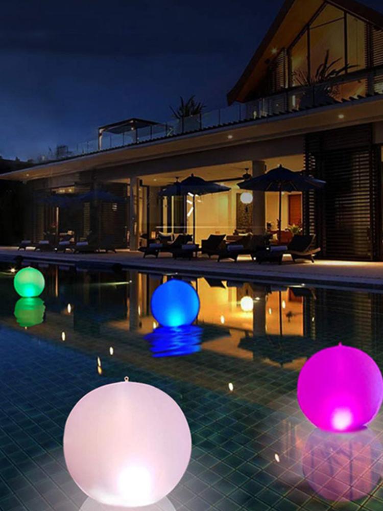 Luminous Bouncy Ball Remote Control LED Glowing Balloon 16 Colors LED Glowing Inflatable Beach Balloon Birthday Party Decoration