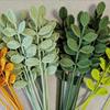 5PCS Hand-Knitted Crochet Leaves Finished Handmade Woven Eucalyptus Leaf DIY Artificial Flower Olive Leaf Room Decoration