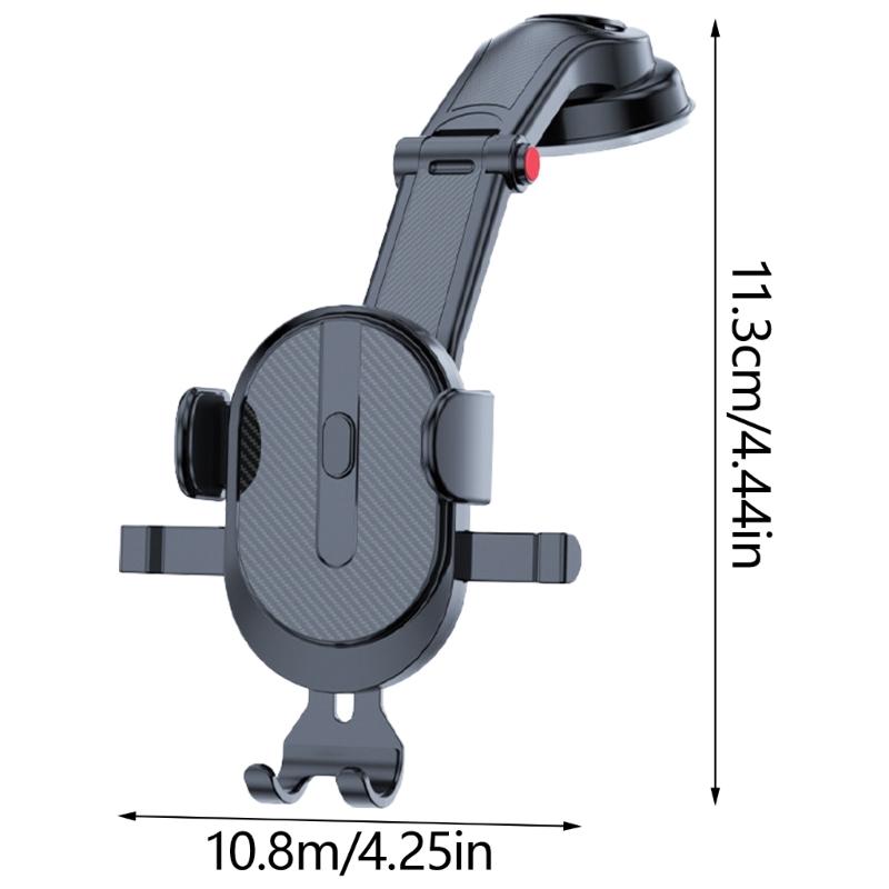 Car Phone Holder Dashboard Mount Cellphone Stand Auto Clamping 360 Degree Rotating Holder Suction Cup Automotive Cradles