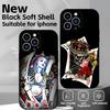 Poker Phone Case For iPhone17 16 16e 15 14 13 12 11 Plus Mini Pro Max Soft Black Shockproof Cover