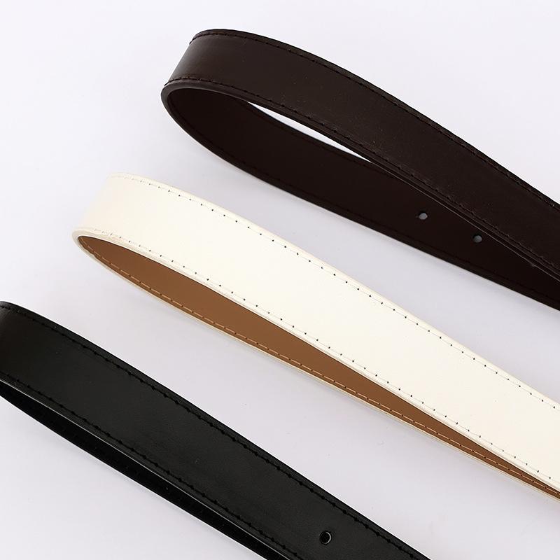 Belt for Women with Jeans Belt Genuine Leather Women's Fashionable Pin Buckle Versatile Decorative Cowhide Sweet Style