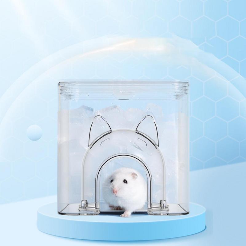 Transparent Water Cube Hamster Cooling House Igloo Playpen Shelter Hideout House Summer Mini Nest Pet Supplies For Small Pets