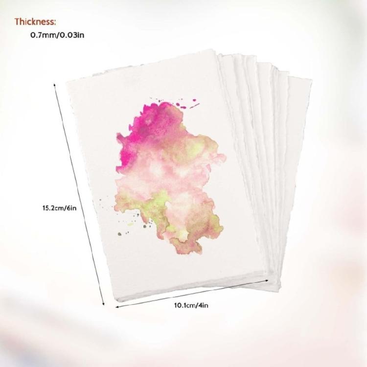 Aquarelpapier Vellen Katoen Schepranden Handgemaakt voor Aquarelkunst en Kaarten Maken