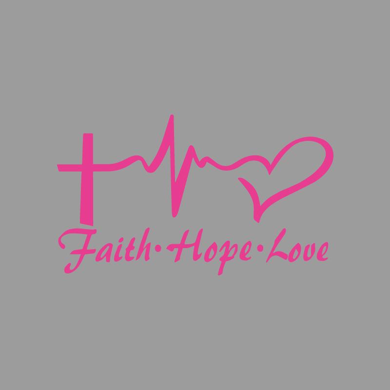 Faith Hope love Let love and hope never die creative&funny stickers for cartoon fans&lover,high quality for car trucks laptops