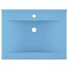 VidaXL Lavabo avec Trou de Robinet Vasque à Poser de Toilette Lave-mains de Salle de Bain Cuisine Maison Intérieur Bleu 147022