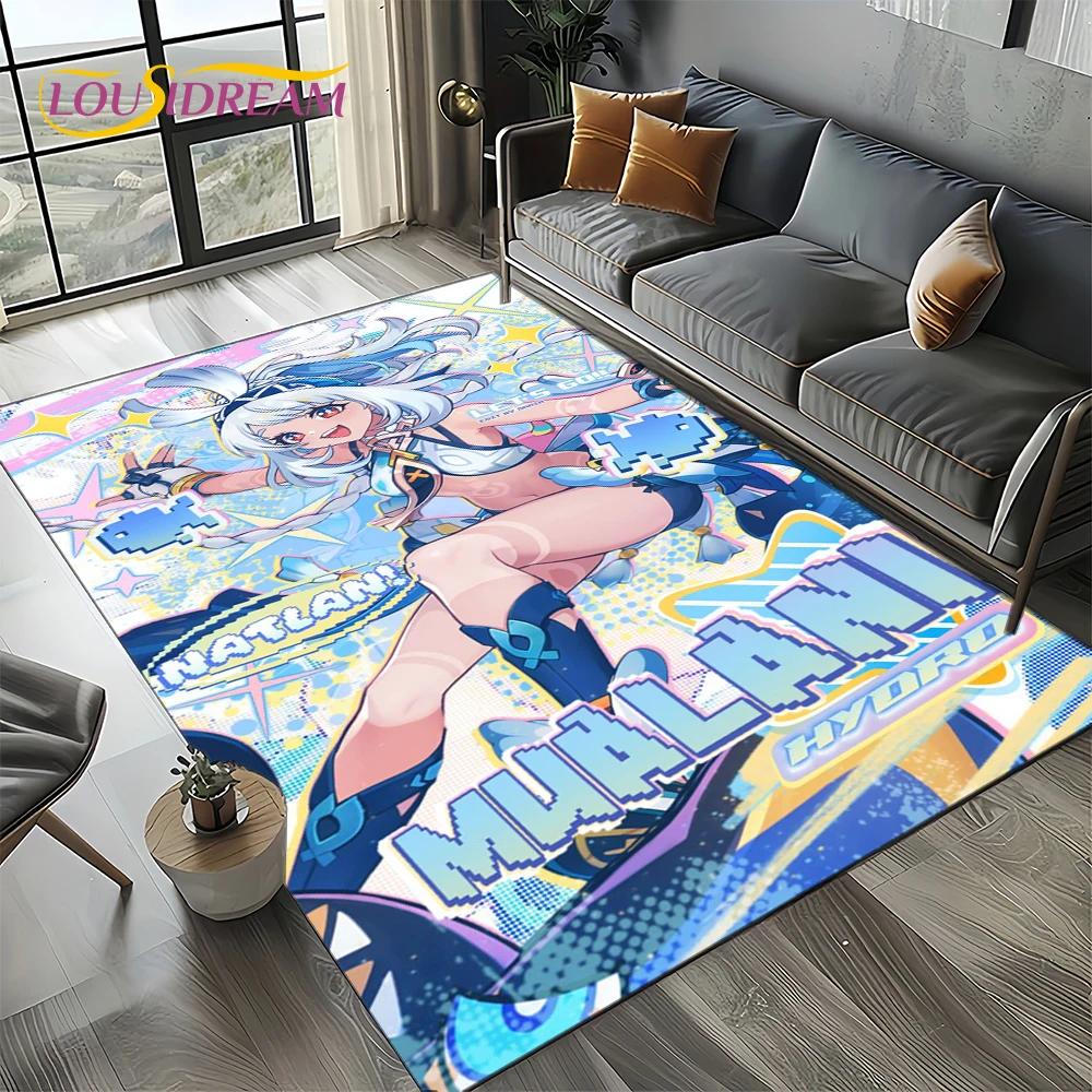 2025 New Genshin Impact Character Solo Cartoon Game Carpet Rug for Living Room Bedroom Home Sofa Decoration,Non-slip Floor Mat