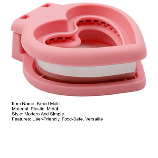 Love Heart Sandwich Cutter And Sealer for Kids Picnic Sandwich Maker Easy Clean Bread Mold Kitchen Tool