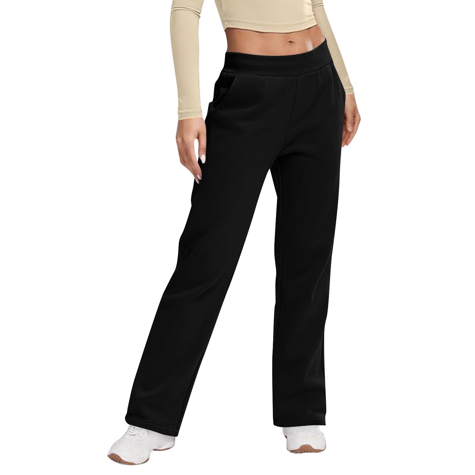 

Women s Fashion Color Padded Warm Casual Versatile Sports Comfortable Pants M чёрный