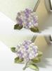 2 jeux de Patchs de fleurs d'hortensia, support adhésif, autocollants thermocollants, décoration, accessoires DIY pour cheongsam, patchs pour vêtements