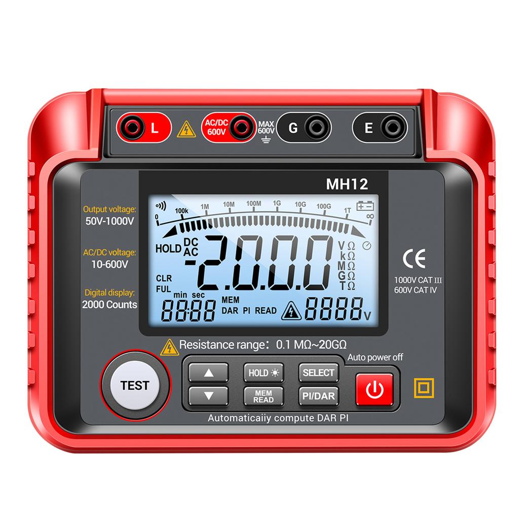 Insulation Resistance Tester High Accuracy Digital Insulation Resistance Meter Voltage Meter