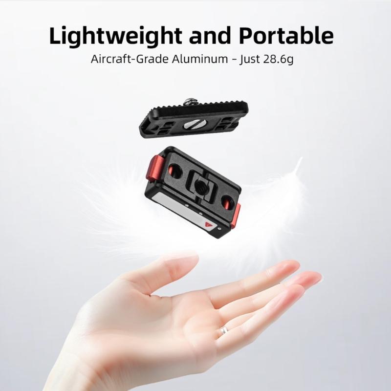 Magnetic Mounting Bracket For 1/4 Tripods Accessories Aluminum Construction Foldable Quick Detach