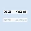 Chrome Black 3D 2,6 cm M X3M40i X3M40d Čísla ABS znak pro BMW řady X3F25 G08 G45 Logo odznak kufru auta