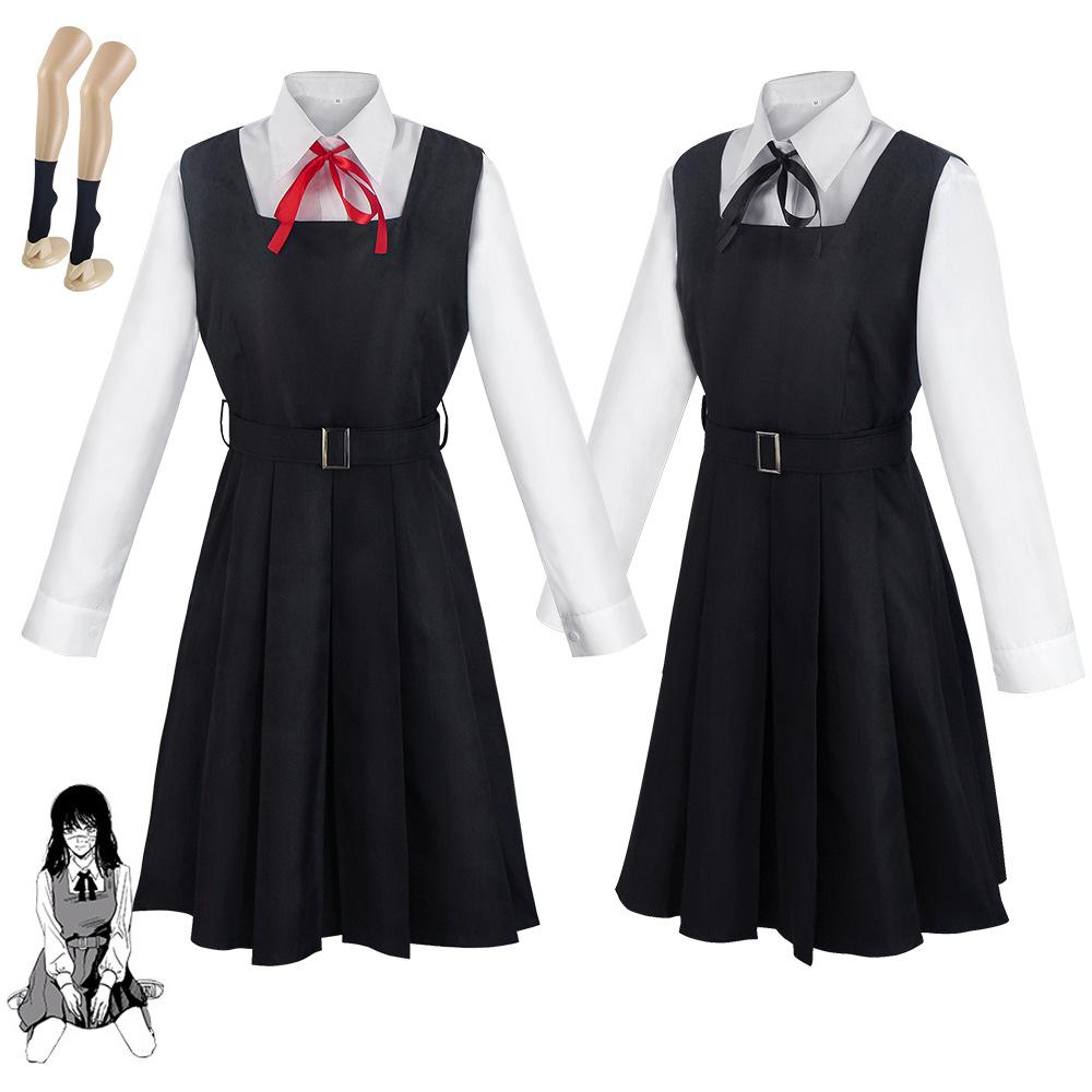 Chainsaw Man Black Suit Cosplay Costume, Aki Hayakawa & Denji Uniform Casual Business Black Suit Outfit