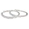 Luxurious Micro-Inlaid Zircon Hoop Earrings for Women - European & American Style Classic Earrings
