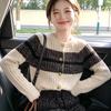 Zose Relaxed Fit Striped Knit Cardigan