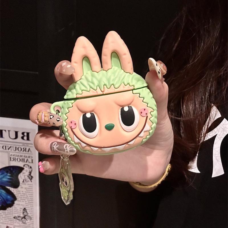 

Чехол Apple Airpodspro Второе поколение Защитный чехол Airpdos1/3/3 поколение Нишевый стиль Силиконовый Ударопрочный Мягкий чехол Креативный Парный Тренд Apple AirPods 3 Generation Green cloth + pendant