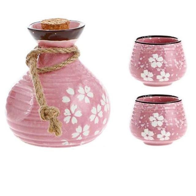 

Японский набор чашек для сакэ, вишневый цвет, керамика, чашка для ликера, домашний бар, винный набор, ретро-флакон, чашка для ликера, горшок для белого вина, подарки 1Pcs Pink Pot 2 Cup