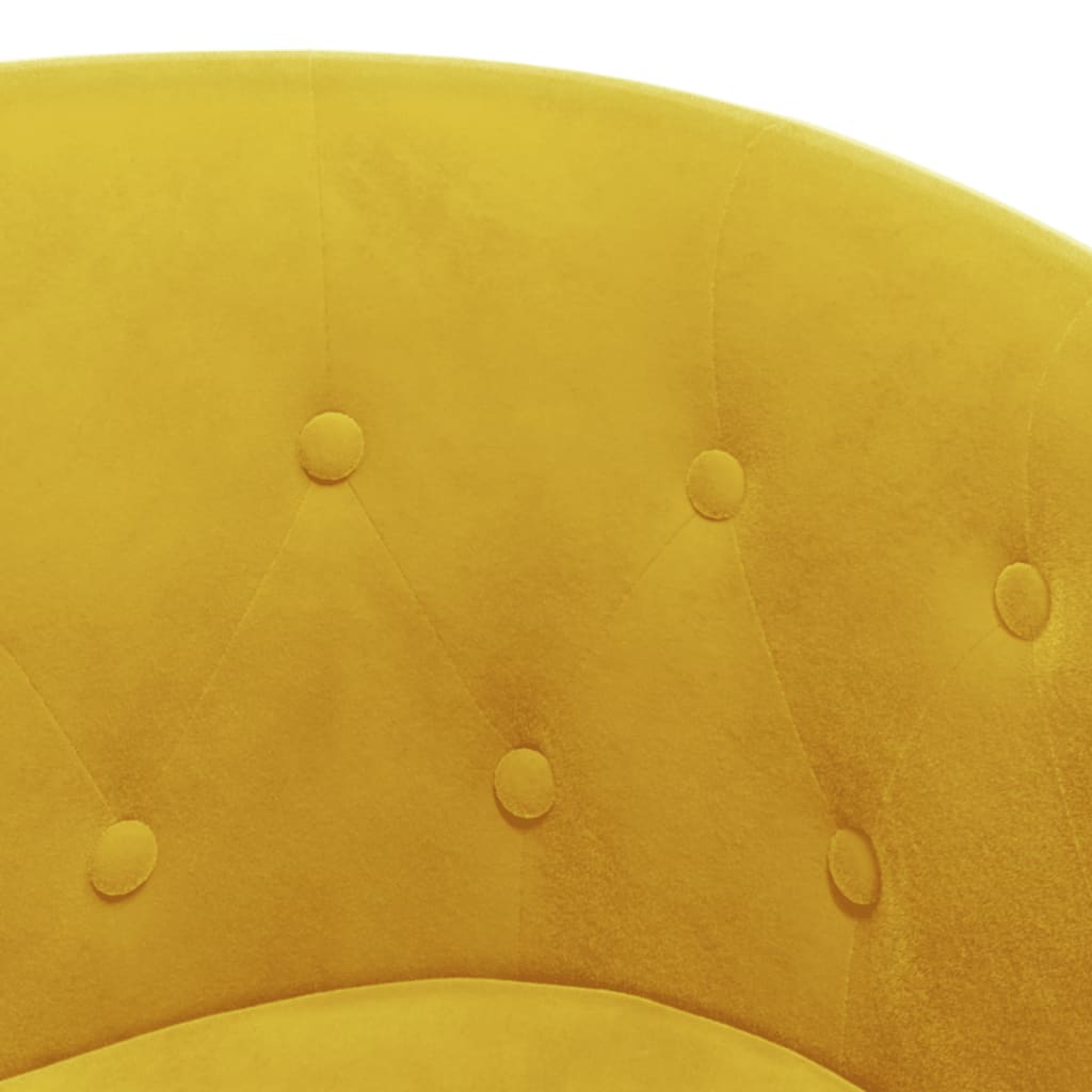 Club Chair Yellow Velvet