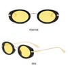 Y2K Small Oval Sunglasses Retro UV400 Shades Fashion Hip Hop Sun Glasses  for Women & Men