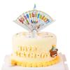 Überraschungs-Fächerkerze Happy Birthday Kuchen Dekorierte Kerze Kreativer Entfalt-Fächer-Effekt Dekorierte Kerze Party