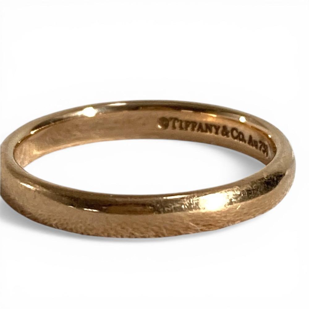 TIFFANY&Co. K18 Gold 18K Band ring Accessory Jewelry Ring Au750 Pink Gold