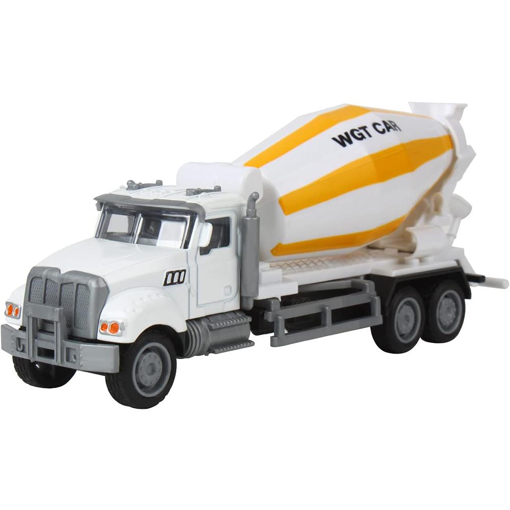 1/50 Skala Støpt Metall Leketøysbiler Semi-hengerbil Leveres med Mini Betongblander Henger, Legeringsleketøyskjøretøy Lekesett for Barn Julebursdagsgave