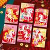 6Pcs 2026 Year Of The Horse Red Envelopes Luck Money Bag Spring Festival Bless Pocket Red Packet New Year Decoration Gift