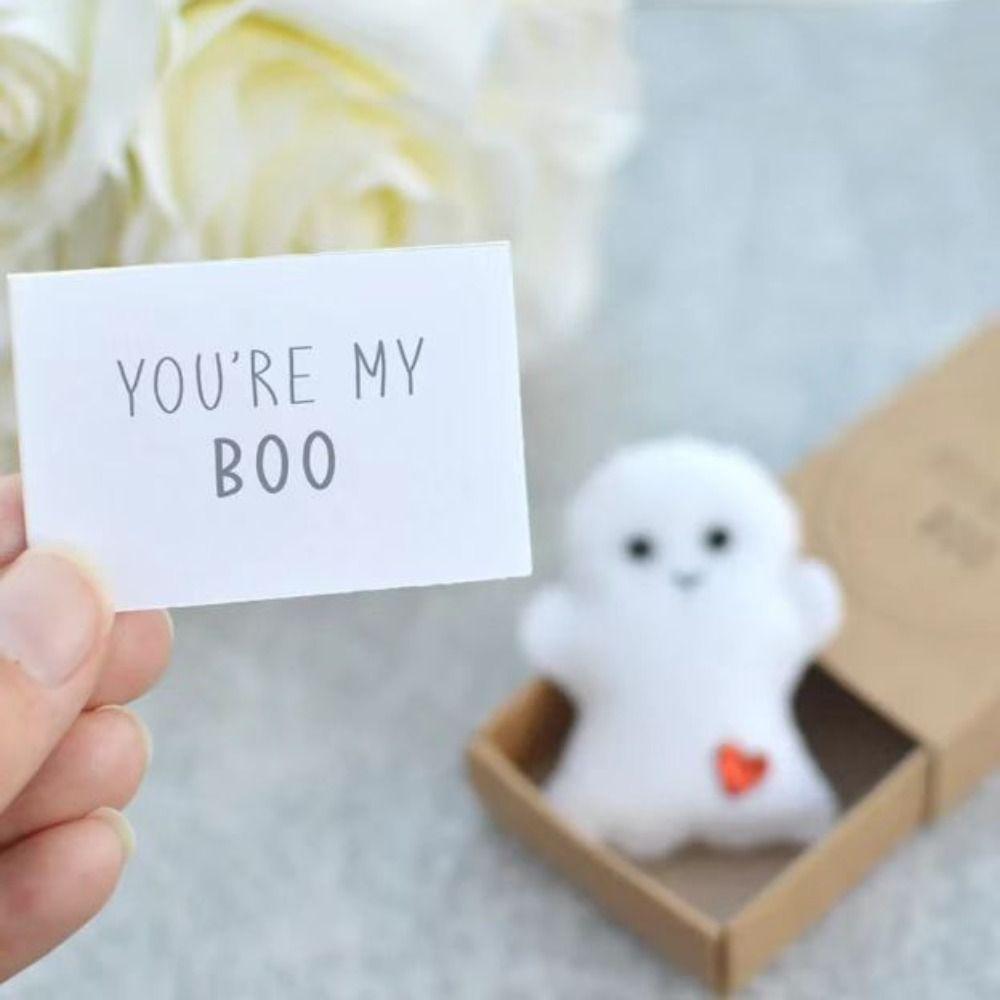 Halloween Ghost Matchboxes Mini Cute Ghost Matchboxes Gift With Cards Halloween Boo Signs Halloween Party Favor Supplies