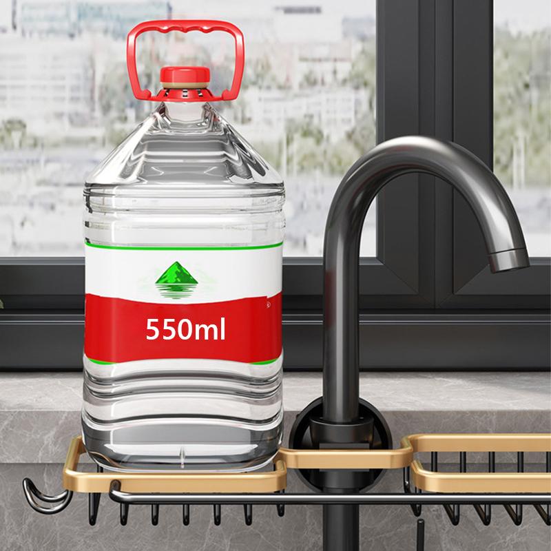 Kitchen Space Aluminum Sink Drain Rack Sponge Storage Faucet Holder Soap Drainer Shelf Basket Organizer Bathroom Accessories