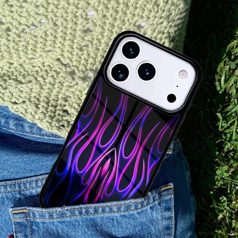 Cool Flame Colorful Pattern Phone Case Cover for IPhone 11 12 13 14 15 16e 17 Pro Max Coque for IPhone 17 Air