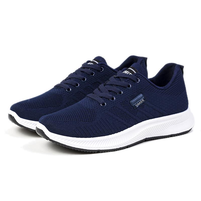 

Summer fashion breathable men s shoes simple and comfortable casual shoes soft mesh men s shoes running sports shoes 44 синій