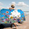 T-Takashis M-Murakamis Cartoon Bath Towel Microfiber Soft Water Absorbing Breathable For Girl Kids Decorative Beach Towel