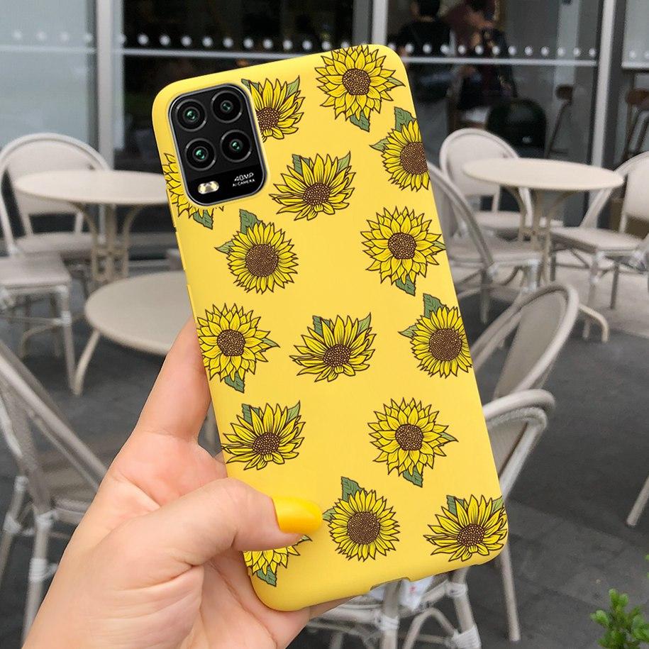 For Xiaomi Mi 10 Lite 5G Case Cute Cartoon Cow Soft-Touch Silicone Bag Back Cover For Xiomi Mi 10 Lite 5G Protector Bumper Funda