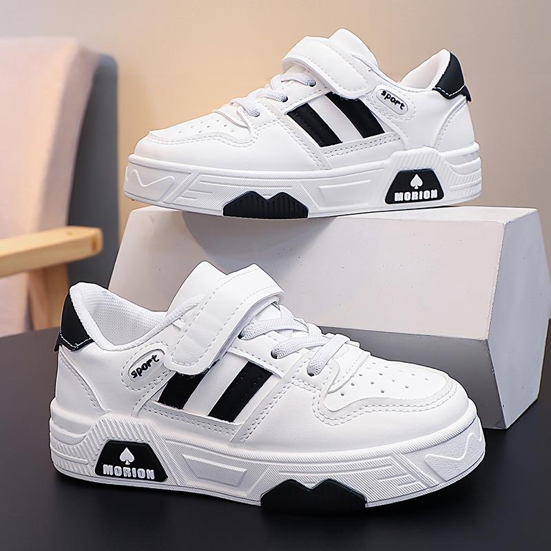 Обувь для мальчиков весенняя и осенняя обувь осенняя кожаная поверхность детская белая обувь женские кеды детская спортивная обувь 26 (inner length 16.5cm )