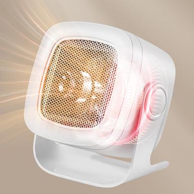 Desktop Electric Heater with Handle Quiet Portable Patio Heater Winter Warm Air Blower Mini Fan Heater for Room Home Office