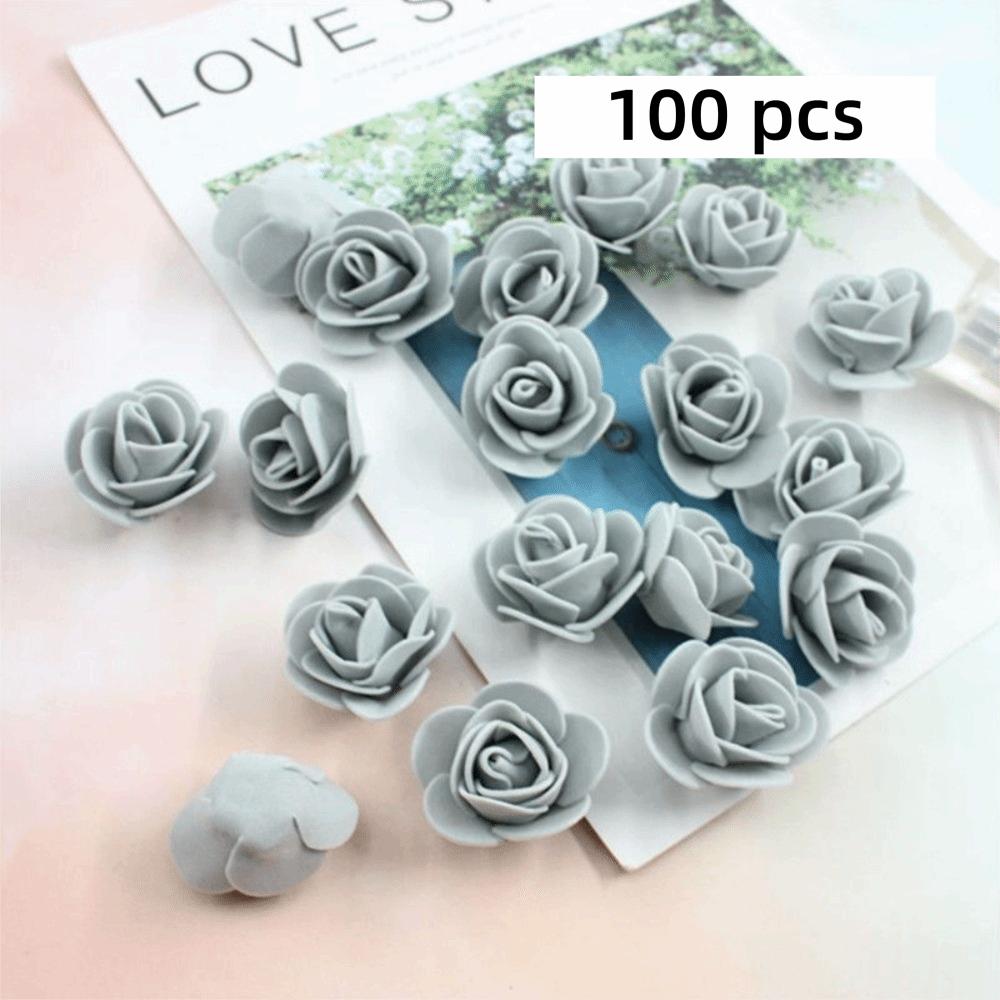 3cm Künstliche Blumen Handgefertigte Blumenmaterialien Schaumstoff Rosenköpfe Valentinstagsrose