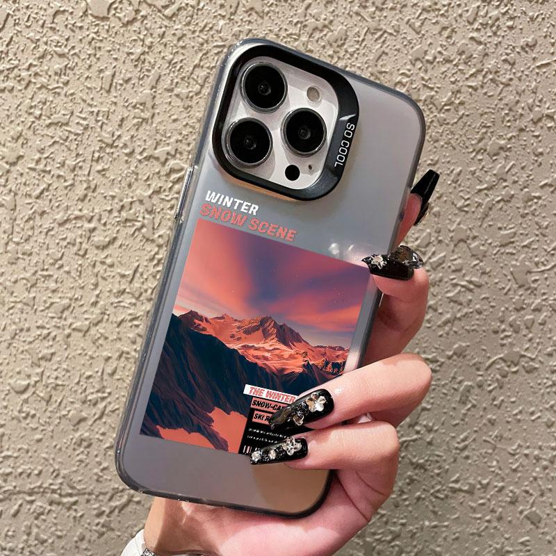 Travel Mountain Beach Proverb Laser Phone Case for Iphone 16 15 14 Pro Max Plus 17 Pro Max 13 12 Mini 11 Pro Max Cover Fundas