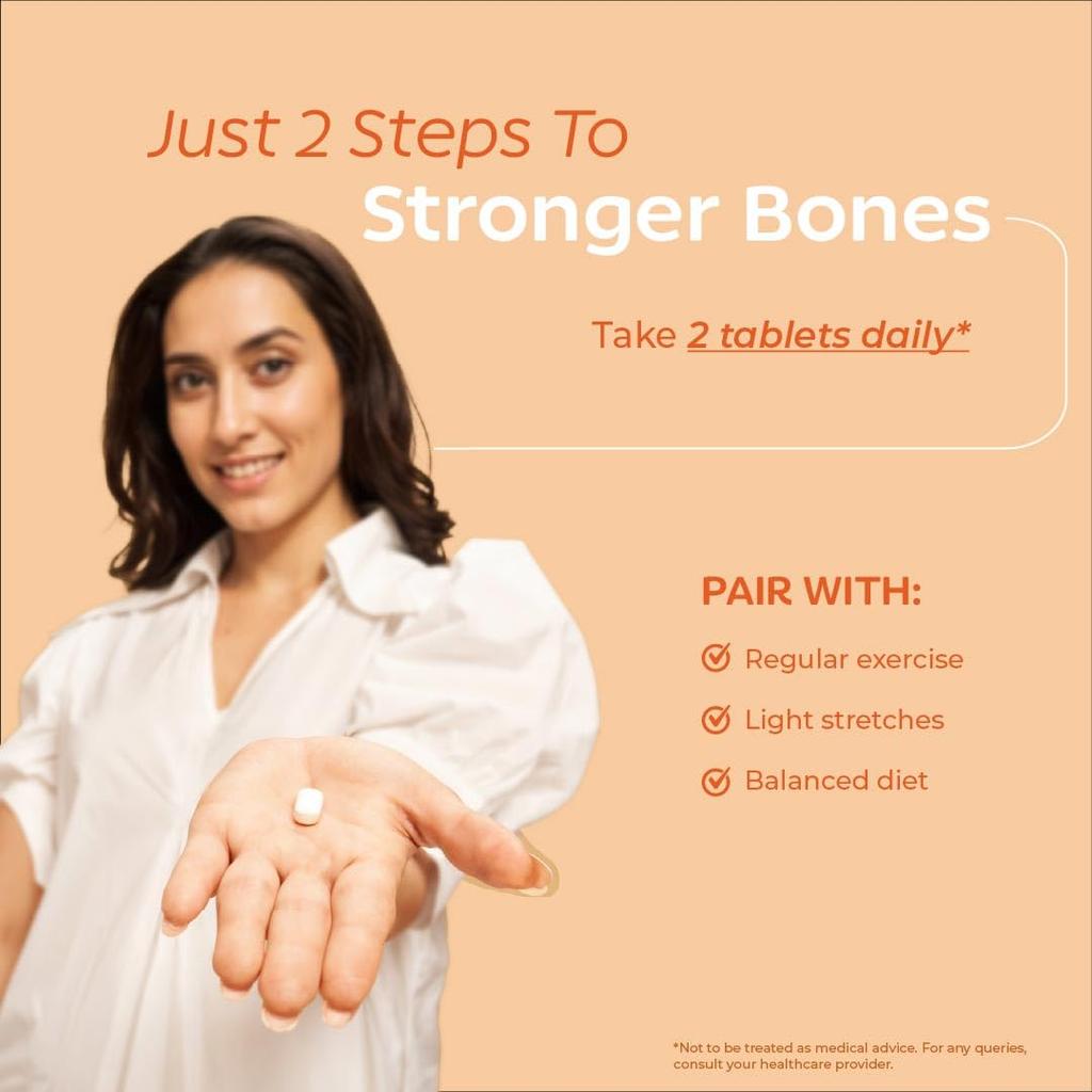 Arth Calcium & Vitamin D3 Tablets 1000mg 600 IU Coral Calcium 60 Veg Tablets for Bone & Joint Support