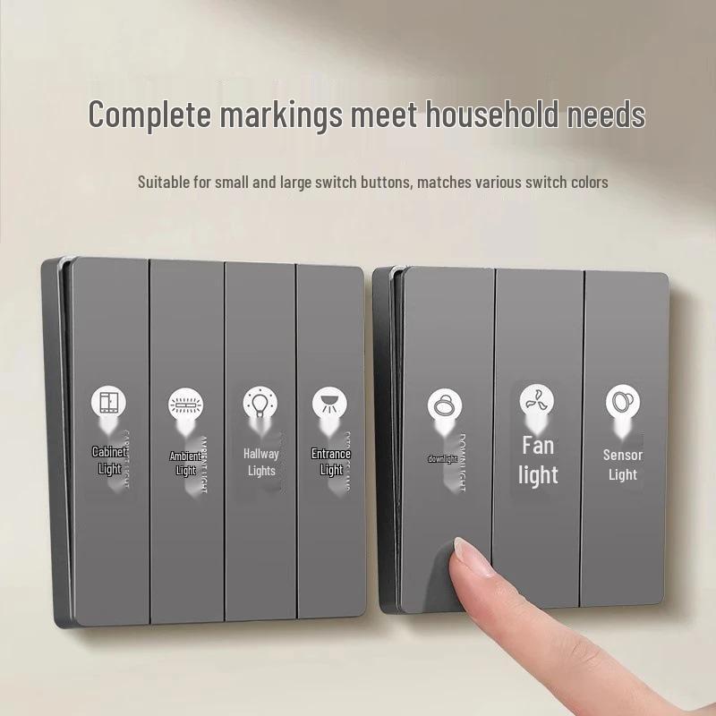 Newcomer Discount: Home Light Switch & Socket Label Stickers - Decorative Panel Stickers