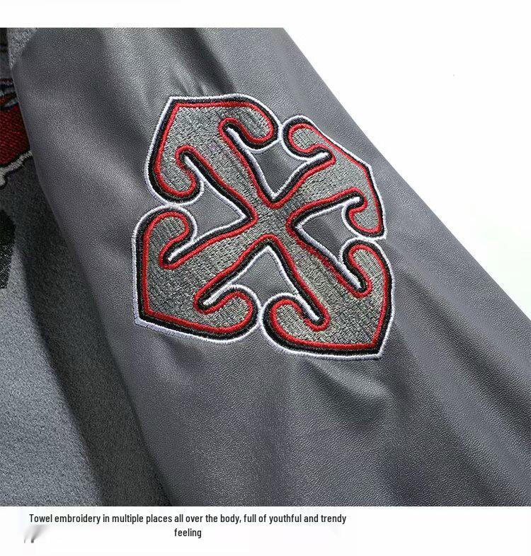 Men's Retro High Street Baseball Jacket - Autumn/Winter Trendy Pilot Style