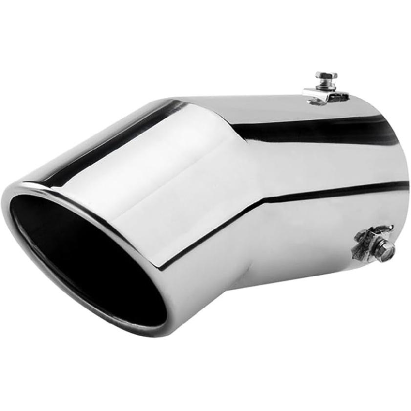 Car Stainless Steel Exhaust Tips Fit 2.75 To 3 Inch Car Exhaust Pipe Modification Tail Throat Tail Pipe Steel Exhaust Tips Finish Tailpipe Black