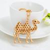 2024 Classic Camel Key Chain Rhinestone Women's Bag Pendant Arab Dubai Souvenir