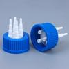 GL45 Safety Lid for Feeding Bottles 1-4 Port Reactor Adapter Splash Proof Corrosion Resistant for Lab Chemical Experiment Work